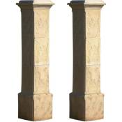Habitat Et Jardin - Lot de 2 piliers de portail Tradition - 41 x 41 x 200 cm