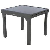 Hesperide - Table de jardin extensible Piazza anthracite & graphite 8 places en aluminium traité époxy - Hespéride - Graphite