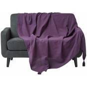 Homescapes - Jeté de lit ou de canapé - Rajput - Violet - 150 x 200 cm - Violet