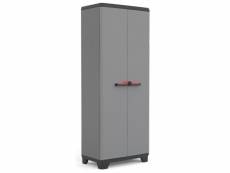 Keter armoire utilitaire stilo - gris, noir et rouge - 68 x 39 x 173 cm KET8013183115951