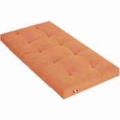 Matelas futon orange goyave coeur en latex 90x190 - Orange