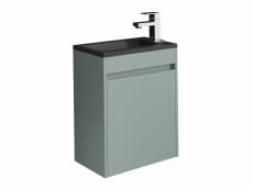 Meuble de salle de bain sinta 40 x 22 cm vert lavabo noir - armoire de rangement meuble lavabo evier meubles