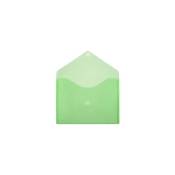 Office Box - classic a4+ landscape green translucent plastic folder with velcro closure