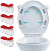 Pare-chocs de siège de toilette pour bidet salle de bain (lot de 4) – 4,5 cm x 2 cm pare-chocs de siège de toilette en caoutchouc super collant
