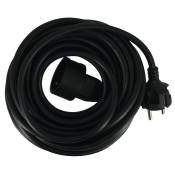 Rallonge électrique noire 2P+T - Câble 3G1,5 mm² - 10 m - Dhome
