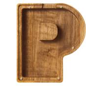 Ranipobo - Tirelire en bois pour gar cons et filles Pimpimsky, tirelire decorative moderne en forme de cadre de tirelire lettre - lettre p