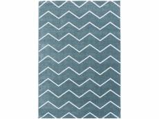 Scandi colors - tapis à chevrons colorés - bleu et blanc 080 x 250 cm RIO802504602BLUE
