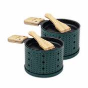 Set Lumi / Pour raclette à la bougie - 2 personnes - Cookut vert en métal