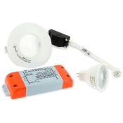 Spot LED salle de bain complet IP65 Blanc 82mm + Ampoule