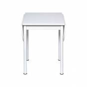 Table avec allonges rabattables FLIPP coloris blanc