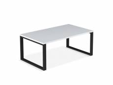 Table basse de style industriel ava blanc mat
