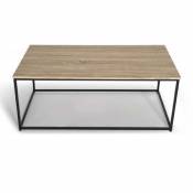 Table basse design industriel bois et métal Design