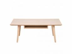Table basse rectangulaire avec niche en bois clair twenty