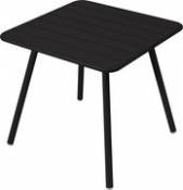 Table carrée Luxembourg / 80 x 80 cm - 4 pieds - Fermob noir en métal