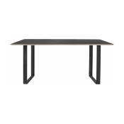 Table noire piétement noir 170 cm 70-70 - Muuto