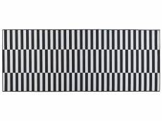 Tapis noir et blanc 80 x 200 cm pacode 334927