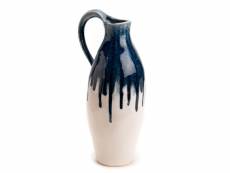 Vase lyra bleu 37 cm
