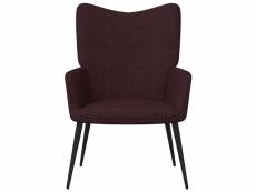 Vidaxl chaise de relaxation violet tissu