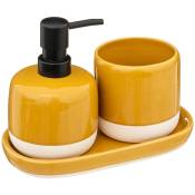 3 accessoires salle de bain solar power jaune moutarde - Jaune moutarde - 5five