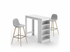 A-cocoon ensemble table et chaises blanc - gris clair