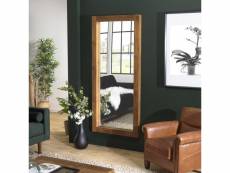 Alida - miroir rectangulaire marron 108x80cm bois teck