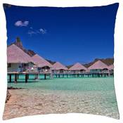 Beautiful Bora Bora Water Bungalows - Throw Pillow
