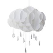 Beliani - Lampe Suspension E27 Max 40W en Plastique Blanc en Forme de Nuage Pluvieux Ailenne - Blanc