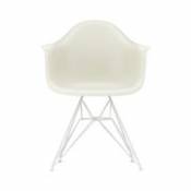 Chaise DAR - Eames Plastic Armchair / (1950) - Pieds blancs - Vitra gris en plastique