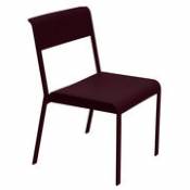 Chaise empilable Bellevie / Métal - Fermob rouge en métal