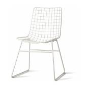 Chaise en métal blanc Wire - HKliving
