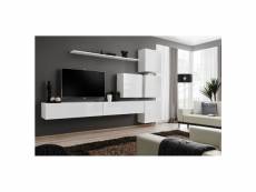 Ensemble meuble tv mural - switch ix - 310 cm x 200 cm x 40 cm - blanc