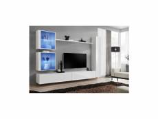 Ensemble meuble tv mural - switch xviii - 280 cm x 180 cm x 40 cm - blanc