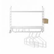 Etagère String Hallway / Pour entrée - L 58 x H 50 x P 30 cm - String Furniture blanc en métal