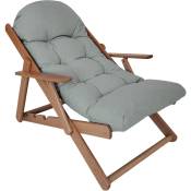 Fauteuil chaise pliable et inclinable en bois grand