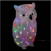 Fééric Lights And Christmas - Déco lumineuse Hibou 60 led à variation de couleur h 47 cm - Feeric Christmas - Multicolore