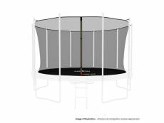 Filet intérieur de sécurité pour trampoline avec bouchons hauts de perches et ficelle : ø 12ft, 10 perches