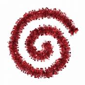 Guirlande de Noël brins et petits ronds - Rouge - 2 m