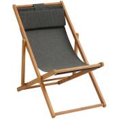 Hesperide - Chaise longue en bois d'eucalyptus mahini