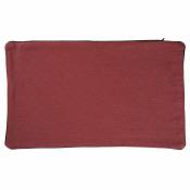 Housse de coussin en coton et chanvre - Rouge - 30 x 50 cm