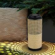 Lampe solaire de jardin en bambou Lampes solaires de