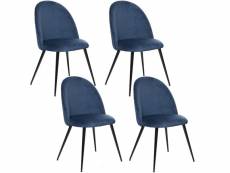 Lot de 4 chaises slano - bleu encre