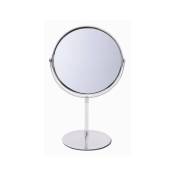 Miroir Grossissant à poser (X2) - Chrome - Diamètre: 17 cm - Chrome
