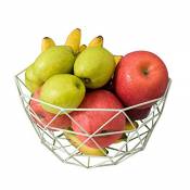 Panier à Fruit Corbeille de Fruits Bol de Fruits en Métal Panier de Rangement pour Fruits et Nourriture Pot de Conservation
