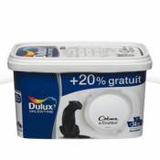 Peinture murs plafonds et boiseries Crème de Couleur Dulux Valentine satin blanc 2 5L +20% gratuit