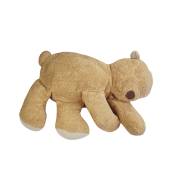 Pouf ours dormant couverture en coton brun 30 x 100