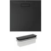 Receveur 80 x 80 Ultra Flat New acrylique carre noir mat bonde incluse - noir mat - Ideal Standard