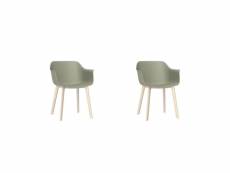 Set 2 fauteuil shape - resol - gris - fibre de verre 580x550x780mm