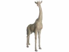 Statue girafe aspect argile 50 cm