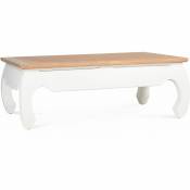 Table basse relevable en bois blanc massif Wabi Home