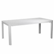 Table blanche extensible rectangulaire en aluminium Claveland